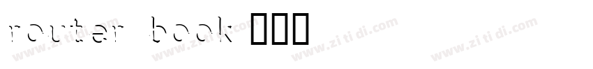 router book字体转换